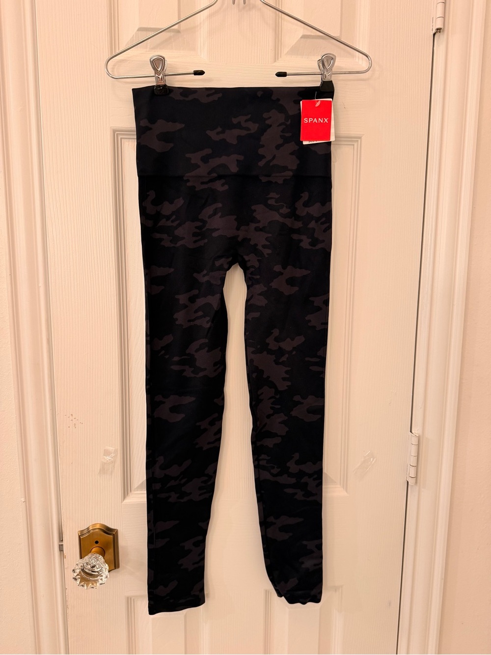 SPANX Black Camouflage High-Waist Leggings